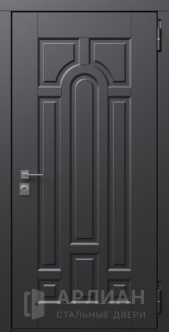 Фото «Дверь входная черный цвет МДФ снаружи №700»